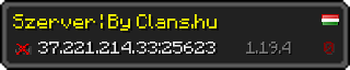 Userbar 320x64 in Minecraft-Stil für den Server 37.221.214.33:25623