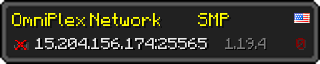 Userbar 320x64 in minecraft style for 15.204.156.174:25565