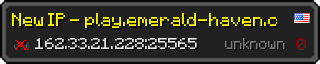 Userbar 320x64 in minecraft style for 162.33.21.228:25565