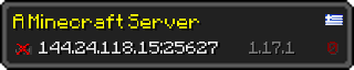 Userbar 320x64 in minecraft style for 144.24.118.15:25627