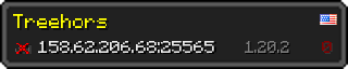 Userbar 320x64 in minecraft style for 158.62.206.68:25565