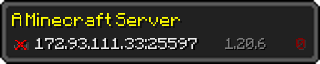 Userbar 320x64 in minecraft style for 172.93.111.33:25597