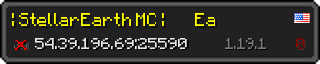 Userbar 320x64 in Minecraft-Stil für den Server 54.39.196.69:25590