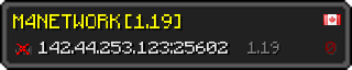 Userbar 320x64 in minecraft style for 142.44.253.123:25602