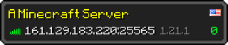 Userbar 320x64 in minecraft style for 161.129.183.220:25565