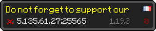 Userbar 320x64 in minecraft style for 5.135.61.27:25565