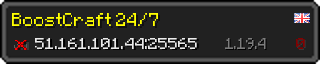 Userbar 320x64 in minecraft style for 51.161.101.44:25565