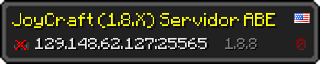 Userbar 320x64 in Minecraft-Stil für den Server 129.148.62.127:25565