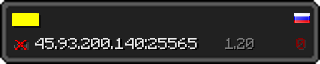 Userbar 320x64 in Minecraft-Stil für den Server 45.93.200.140:25565