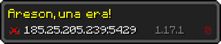 Userbar 320x64 in Minecraft-Stil für den Server 185.25.205.239:5429