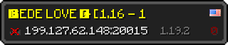 Userbar 320x64 in minecraft style for 199.127.62.148:20015
