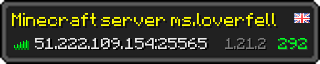 Userbar 320x64 in minecraft style for 51.222.109.154:25565