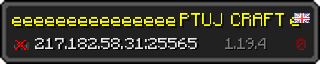 Userbar 320x64 in Minecraft-Stil für den Server 217.182.58.31:25565