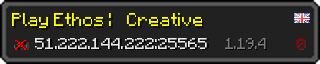 Userbar 320x64 in Minecraft-Stil für den Server 51.222.144.222:25565