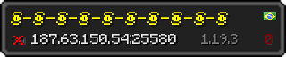 Userbar 320x64 in Minecraft-Stil für den Server 187.63.150.54:25580