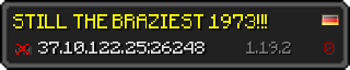 Userbar 320x64 in Minecraft-Stil für den Server 37.10.122.25:26248