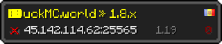 Userbar 320x64 in Minecraft-Stil für den Server 45.142.114.62:25565