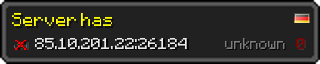 Userbar 320x64 in Minecraft-Stil für den Server 85.10.201.22:26184