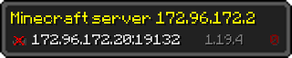 Userbar 320x64 in minecraft style for 172.96.172.20:19132