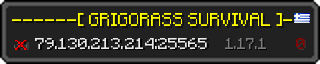 Userbar 320x64 in minecraft style for 79.130.213.214:25565