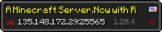 Userbar 320x64 in minecraft style for 135.148.172.29:25565
