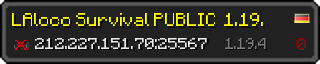 Userbar 320x64 in minecraft style for 212.227.151.70:25567