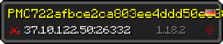 Userbar 320x64 in minecraft style for 37.10.122.50:26332