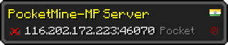 Userbar 320x64 in Minecraft-Stil für den Server 116.202.172.223:46070
