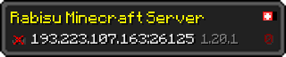 Userbar 320x64 in Minecraft-Stil für den Server 193.223.107.163:26125