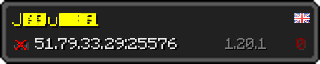 Юзербар 320x64 у стилі майнкрафт для сервера 51.79.33.29:25576