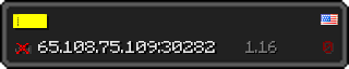 Userbar 320x64 in minecraft style for 65.108.75.109:30282