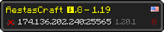 Userbar 320x64 in minecraft style for 174.136.202.240:25565