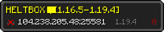 Userbar 320x64 in Minecraft-Stil für den Server 104.238.205.48:25581