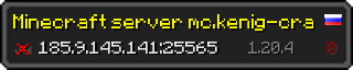 Userbar 320x64 in minecraft style for 185.9.145.141:25565