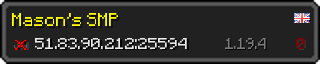 Userbar 320x64 in Minecraft-Stil für den Server 51.83.90.212:25594