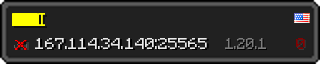 Userbar 320x64 in minecraft style for 167.114.34.140:25565