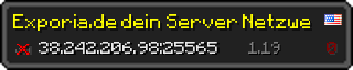 Userbar 320x64 in Minecraft-Stil für den Server 38.242.206.98:25565