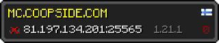 Userbar 320x64 in Minecraft-Stil für den Server 81.197.134.201:25565