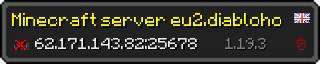 Userbar 320x64 in Minecraft-Stil für den Server 62.171.143.82:25678