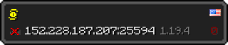 Userbar 320x64 in minecraft style for 152.228.187.207:25594