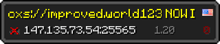 Userbar 320x64 in Minecraft-Stil für den Server 147.135.73.54:25565