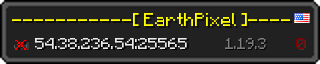 Userbar 320x64 in Minecraft-Stil für den Server 54.38.236.54:25565