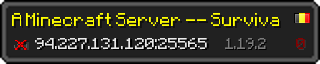 Userbar 320x64 in minecraft style for 94.227.131.120:25565