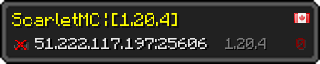 Userbar 320x64 in minecraft style for 51.222.117.197:25606