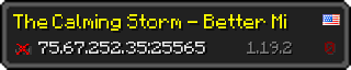 Userbar 320x64 in Minecraft-Stil für den Server 75.67.252.35:25565