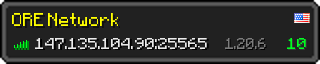 Userbar 320x64 in minecraft style for 147.135.104.90:25565