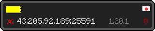 Userbar 320x64 in minecraft style for 43.205.92.189:25591