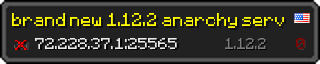 Userbar 320x64 in Minecraft-Stil für den Server 72.228.37.1:25565