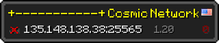 Userbar 320x64 in minecraft style for 135.148.138.38:25565