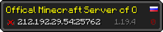 Userbar 320x64 in Minecraft-Stil für den Server 212.192.29.54:25762